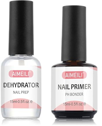 AIMEILI 15ml Nail Prep Dehydrator und Primer für Gelnägel, Nail Primer und Dehydrator für Acrilnägel Acrylpulver Gel Nagellack