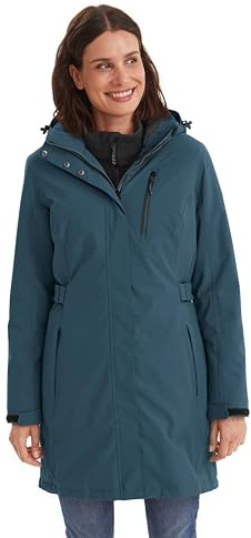 Killtec Damen Parka Funktionsparka mit abzippbarer Kapuze KOW 165 WMN PRK wasserdicht, Winddicht, atmungsaktiv 00834-petrol 42