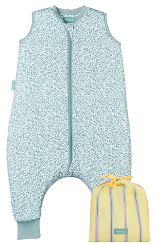molis&co - Baby Schlafsack mit Füßen - Ideal für Frühling und Herbst - Babyschlafsack mit Füßen 1 tog - Leicht gepolstert - 100% Baumwolle (Oeko-TEX 100), Premium Qualität - INES II (90 cm)