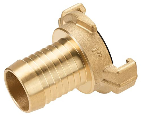 oumuik Frizione (1 pollici) Portagomma ad innesto rapido, raccordo ad alta pressione in ottone, ugello da 1