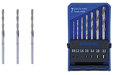 Dremel - Paquete de Brocas Espirales 561 y Brocas de Precisión 628 Multiuso - Juego de 3 y 7 Accesorios Con Diámetro de Corte 3,2 mm para Herramienta Rotativa