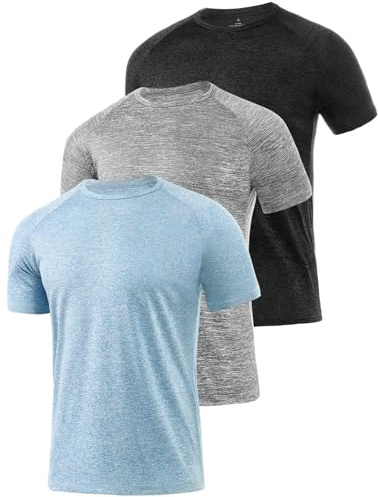 Star Vibe 3er Pack Sportshirt Set Für Herren T-Shirts Atmungsaktive Fitness Tshirt Gym Funktionsshirt Kurzarm