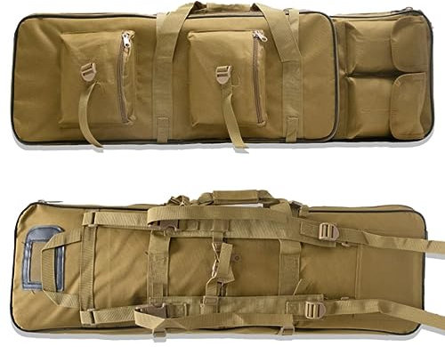 ACEXIER 81cm / 94cm / 115cm Taktisches Jagdgewehr Waffenkoffer Airsoft Waffentasche Outdoor Militär Schießen Scharfschützengewehr Carry Protection Rucksack (115CM,Tan)