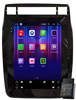 9.7 Für VW Touareg 2011-2017 Android 12 Autoradio DAB+CarPlay Navi GPS Bluetooth 9.7 Zoll HD Touchscreen Autoradio DAB+Radio WiFi, Mirrorlink, FM RDS Radio+Lenkradkontrolle DSP