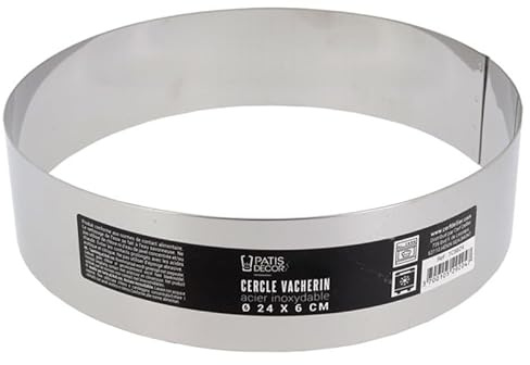 Cercle à vacherin inox H 6 cm Ø 24 cm