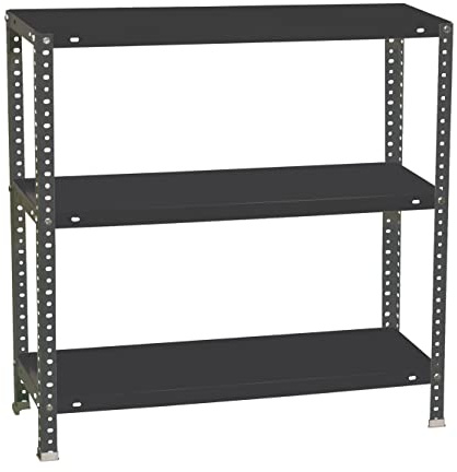 PROREGAL Schraubregal Panda SMALL | HxBxT 100x80x40cm | Fachlast 100kg | Anthrazit | Regal Standregal Werkstattregal Lagerregal Kellerregal