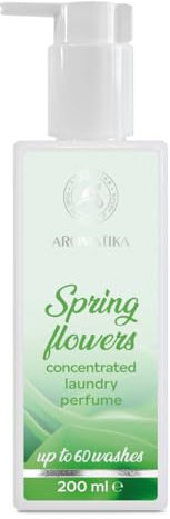 Profumo Bucato Concentrato Fiori di Primavera 200 ml - Profumo per Bucato - Concentrato per Lavatrice - Deodorante Biancheria - Fragranza Lavaggio - Profumo di Fiori - Profumo Liquido Bucato