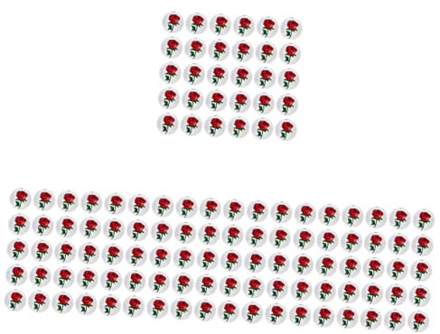 TEHAUX 120stücke Holzperlen Für Schmuck Basteln Und Blumenmuster Für Armbänder Und Handwerksprojekte