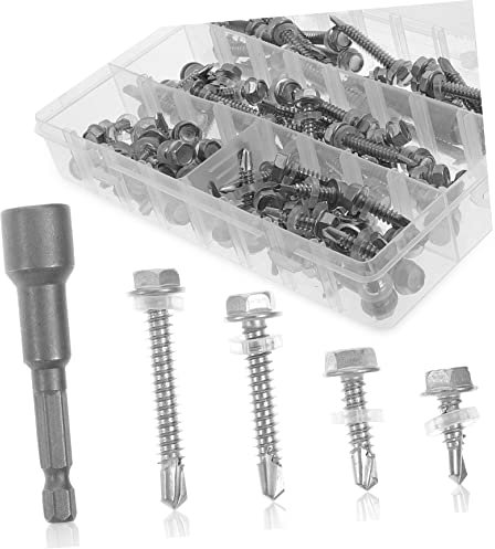 PLAFOPE Viti in Acciaio Inox 410 100 Pezzi M6.3x19/25/36/45 Viti a Testa Esagonale Rondella per Attrezzature di Comunicazione e Industrie Meccaniche