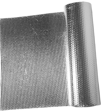 jojofuny Film Isolant Thermique en Rouleau Aluminium 5m X 60cm pour Radiateur, Facile à Installer, Résistant Haute Température, Porte de Garage ou Grenier
