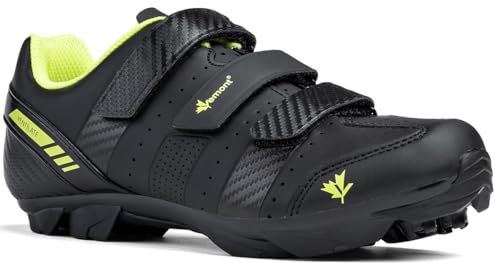 Vemont Fahrradschuhe | auf dem Fahrrad | Berg | bequem | Straße | Clip-In-SPD | MTB (Schwarz, EU Schuhgrößensystem, Erwachsene, Numerisch, M, 45)