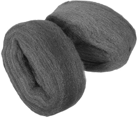 Ciieeo 2pcs Steel Wire Wool Pads for Buffing and Stain Removal Reusable Polishing Mesh for Metal and Plastic DIY Projects