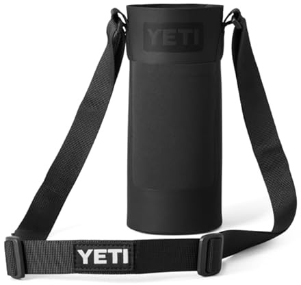 YETI Rambler Water Bottle Sling Small, Black | Durable Water Bottle Carrier with Shoulder Strap, Joey Pocket & Moulded Base for Upright Carry & Hands-Free Hydration