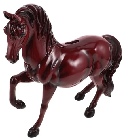 Levemolo Alcancía de Caballo de Resina Estatua de Caballo para Oficina Decoración de Mesa Hucha Creativa para Ahorrar Dinero Casa