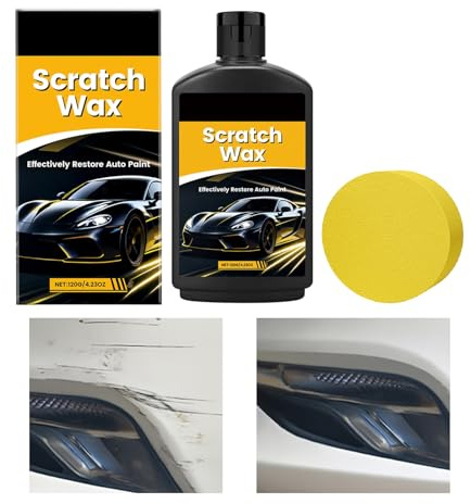 FmtwPhn Eliminador De Arañazos Para Coches - Crema de 120g para Pulido y Brillo,Eliminador de Arañazos para Pintura de Coche - Limpieza y Restauración de Carrocería Exterior para Acabado de