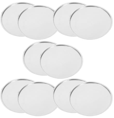 minkissy Coupelles de Pesée 50 Ml en Aluminium, Lot de 10, Plateaux pour Pesage de Poudres et Liquides, Adaptés aux Analyses en Laboratoire Professionnel