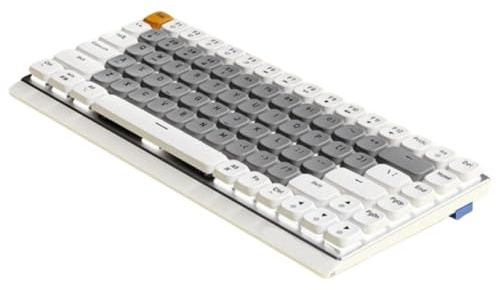 YAJBHnzpt MK84 Low Profile Mechanical Gaming Keyboard Wireless Tri Mode Portable Stylish Design Compatible With 5420 (Gray Wireless)