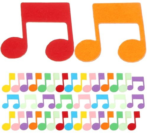 Angoily 200 Stück Notenpapier Schnipsel aus Papier Klassische Musiknoten Tischstreuung für Partydekoration und Heimdekor Papierstreudekoration Zufällige Farbe