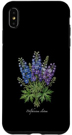 Custodia per iPhone XS Max Delphinium pianta illustrazione Delphinium elatum