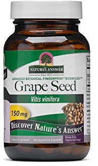 Nature's Answer Grape Seed Vegetarian Capsules, 60-Count
