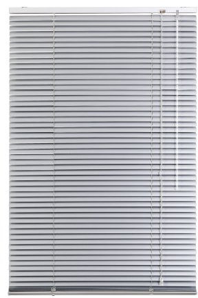 Lichtblick Aluminium Jalousie, Alu-Jalousie mit Klemmträgern und Wandmontageclips für Fenster und Türen Silber,80 cm x 220 cm (B x L)