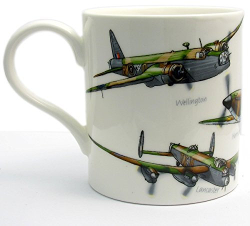 The Leonardo Collection LP99882 Fine China Mug | Classic Plane | 1 Piece-13x9x10 cm Accessory, White, 1 Count (Pack of 1)