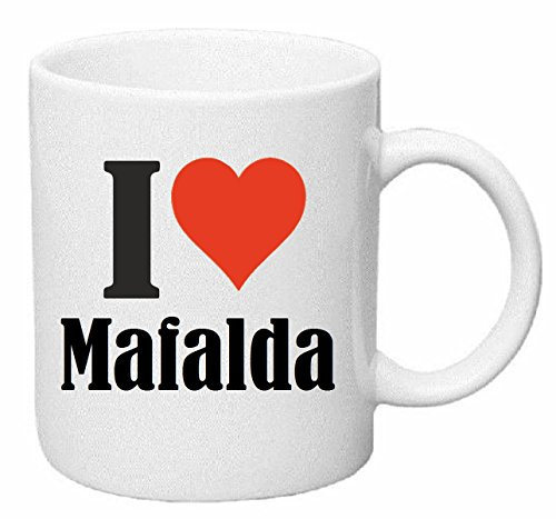 taza para café I Love Mafalda Cerámica Altura 9.5 cm diámetro de 8 cm de Blanco