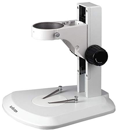 Amscope TS110R Tisch Stativ für Mikroskope mit Mikroskopstativ Ständer Robuster Metallrahmen Höhenverstellbares Stativ