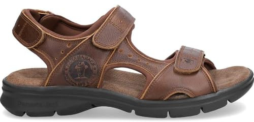 Panama Jack Herren Salton Basics Peeptoe Sandalen, Braun (Cuero C4)