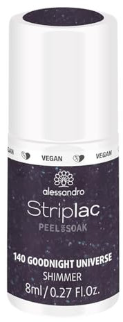 alessandro Striplac UV-Nagellack Good Night Universe – Schonend und langanhaltend – Einfache Entfernung dank Peel-Off-Technologie – Vegan und tierversuchsfrei – 8 ml