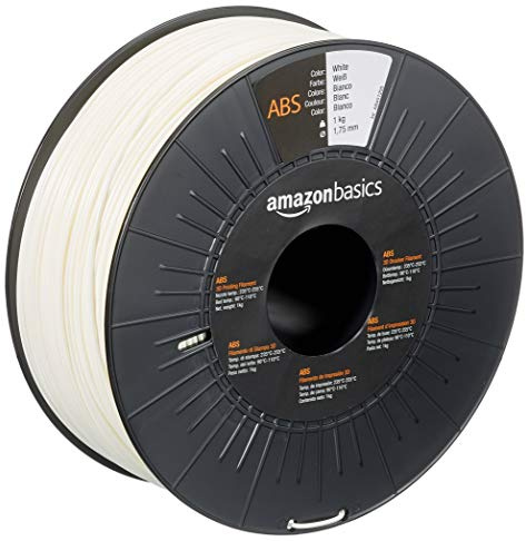 Amazon Basics 3D-Drucker-Filament aus ABS-Kunststoff, 1.75 mm, Weiß, 1-kg-Spule