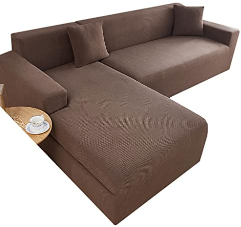 Sofabezug Couchbezug L U Form L-Förmige Sofabezüge Grau Beige Braun Sofahusse Stretch Eckcouch Rechts Links L-vormig Bank Sofa Hussen 1 2 3 4 Sitzer 3er 2er Couch Bezug Überzug Ecksofa Cover