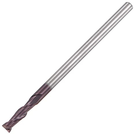 sourcing map VHM Schaftfräser 4 mm, 2 Zähne Klingenlänge 15 mm Rötlich (passiv)-Beschichtung CNC Fräser für Edelstahl, Verbundwerkstoffe und Legierungen, Rot