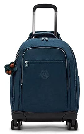 Kipling New ZEA Grand Sac à Dos à roulettes, True Blue Tonal (Bleu)