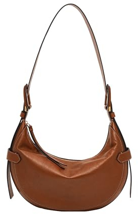 Fossil Damen Harwell Hobo, Brown, 30.5 Cm L X 8.9 Cm W X 20.3 Cm H EU