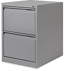 Rocada Archivador de metal para carpetas colgantes | Armario archivador para muebles de oficina | 2 cajones | Armarios con cerradura | 47 x 62 x 71 cm - Gris