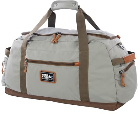 Eddie Bauer Bygone 45 l duffelväska i robust polyester/nylon med U-format huvudfack, melerad grå, en storlek, gråmelerad, en storlek passar alla, M, Taglia Unica
