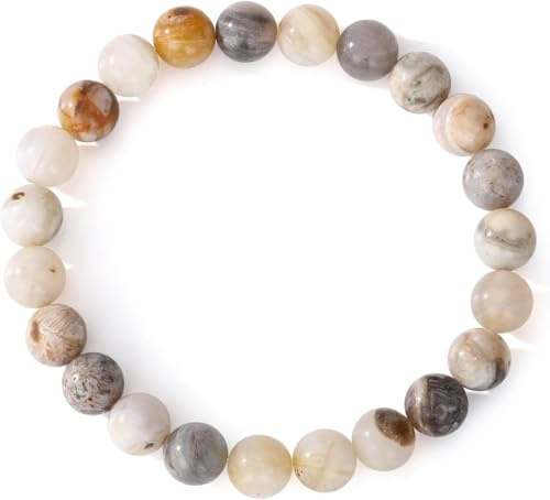 OEIOTEI Naturstein Armband Armbander fur Frauen Glück Edelstein Armband Heilsteine Armband für Damen Chakra Yoga Armband 8mm Edelstein Dehnbar Glücks Armbänder Heilsteine Beste Freundin Geschenke