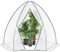WOLTU Serre de Jardin 240x200x200cm, Serre d'Hivernage pour Plantes, en Forme Tipi, avec Cadre en Acier, Porte Zippée, en PE, Blanc