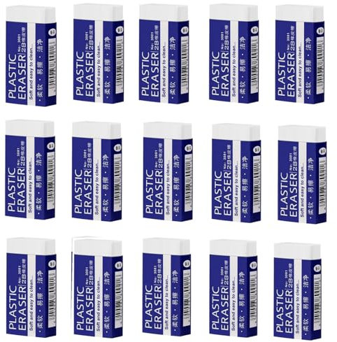 JOYSKY 25 Stück Radiergummi Kinder 2B Weich Radierer Mini Geeignet Premium Qualität Kein Abfärben Absolut Alterungsbeständig für Schulen und Büros Malerei, Weiß