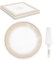 COFFRET PLAT A TARTE Ø 32CM AVEC PELLE EN PORCELAINE FESTIVE