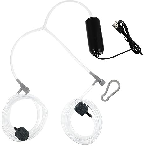 Kisangel 2sätze USB Aquarium Sauerstoffpumpe Tragbare Leichte Luftpumpe Für Kleine Aquarien Einfache Verwendung Zur Sauerstoffanreicherung Fischbehältern
