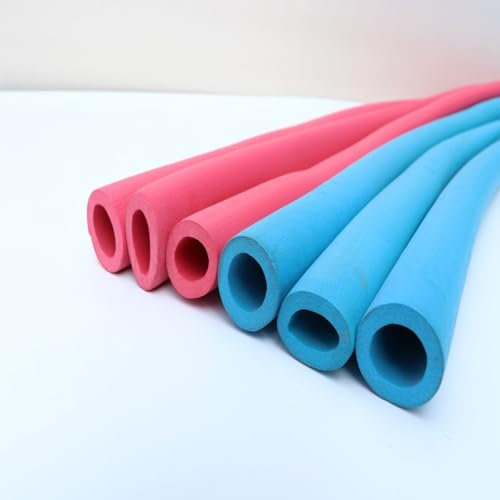 Yslopeno Rot/Blaue Frostschutzschaum-Rohrisolierung,Schutz Aus Schaumstoff Für Griffgriffstütze,Industrielle Schaumstoffschlauch,ID 6mm,16mm,20mm,25mm,1.8m Länge (Farbe : Blau, Größe : 48mmx20mmx2m)