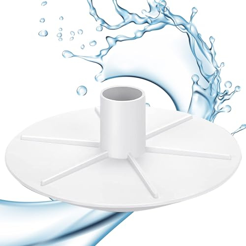 Wilitto Pool Skimmer Vakuumplatte, 8 Zoll Pool Skimmer Saugplatte, Pool Skimmer Vakuum Adapter, Pool Skimmer Vakuumdeckel Ersatzteile Reinigungszubehör für Schwimmen Weiß