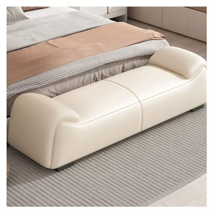 Ende der Bettbank Schlafzimmer Hochwertiger Nachttischhocker Verschleißfestes PU-Leder Wohnzimmer Sofahocker Hoteldekorationsbank Innenbank für Wohnzimmer/Schlafzimmer/Bettende ( Color : B , Size : 1.