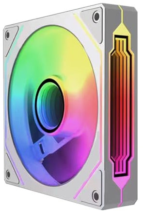 ICOLER Prism 4PRO WH ARGB Reverse Computer Case Fan,Infinity Mirror Light Effect Design Cooling Fan, 120mm CPU Fan PWM 800-2000RPM 58.36CFM 2.07MMH20 HDB Bearing for PC Chassis&CPU Cooler&Desktop Case