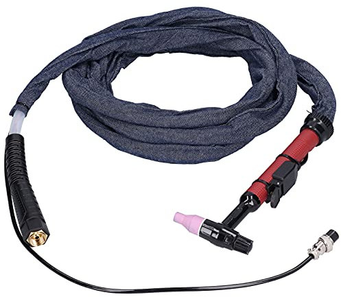 Torcia per Saldatura TIG, Pistola Saldatrice Ad Ad Argon Integrata con Testa Flessibile QQ150 3,7 Metri, Design Anti-piega, Resistente Alle Alte Temperature, Copertura