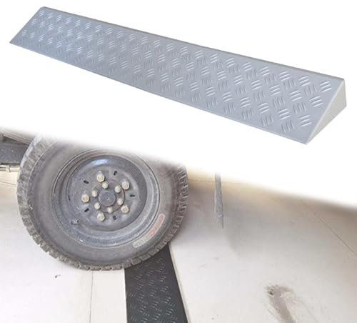 YLLSMGS Türschwellenrampe Tragbare Leichte Bordsteinrampe Schuppenrampe Rollstuhlrampe für Türen Einfahrten Rollstuhl(Gray,100 * 16 * 7cm)
