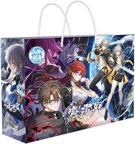 JUSONGKWCP 18 Honkais Star Rail Lucky Bag Decor | Game Figure Acrylic Stand, Stickers, Cards, Bracelet, Curriculum, Poster, Badges, Bookmark | Honkais Star Rail Merch Box Set