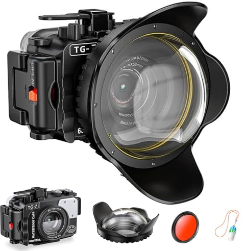 Seafrogs - Alloggiamento subacqueo per fotocamera Olympus TG (TG-7-black+JT+HJ)
